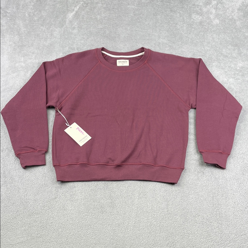 New Mini Mioche Xs Womens Purple 100% Organic Cotton Sweatshirt "Made Of Magic" — image 2 of 8